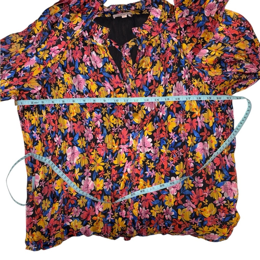 SKIES ARE BLUE Vibrant Floral Blouse Size Medium - Picture 2 of 13